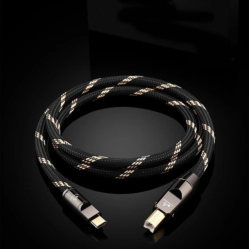 HIFI USB Cable USB Type A to B DAC A-C Audio Cable OCC Silver Plating Data Cable