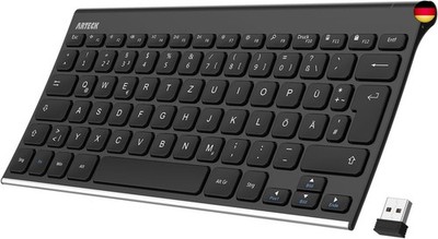 Arteck Kabellose Tastatur, Deutsches QWERTZ Layout wiederaufladbare Kompakte