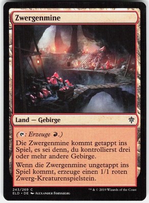 Dwarven Mine 243 Common Throne of Eldraine Magic: The Gathering deutsch LP