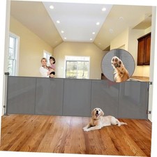 Reinforced 41" Extra Tall Pet Gate 120" Extra Wide 41" Tall x 120" Wide Gray