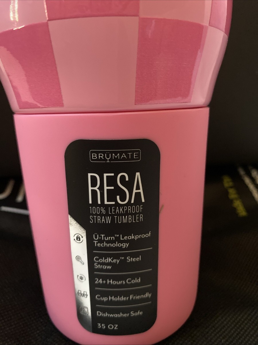 BrüMate RESA 35 oz PINK CHECKER Limited Edition Krista Horton