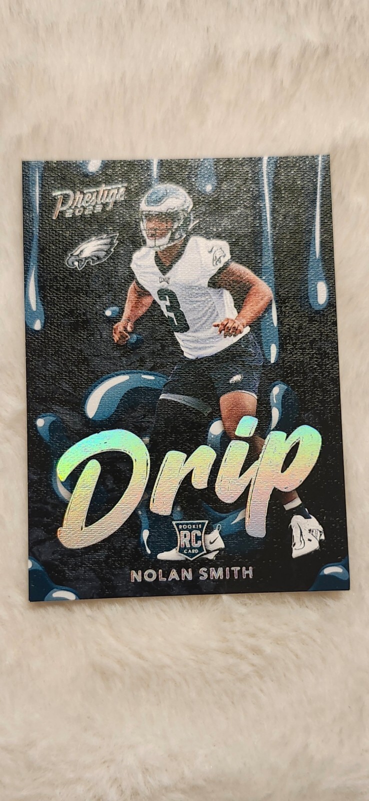 2023 Panini Prestige Nolan Smith DRIP Case Hit SP Eagles #24 RC SSP Defense!