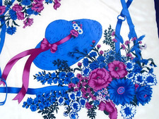 Italian Unbranded 34x34 Multi Color Floral Fashion Design Pure Silk Scarf 