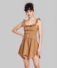 Wild Fable Brown On Or Off The Shoulder Mini Dress Size XS Women’s