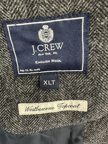 J. CREW Westbourne 100% Wool Yorkshire Tweed by Moon Topcoat Overcoat XLT Tall - Picture 7 of 12