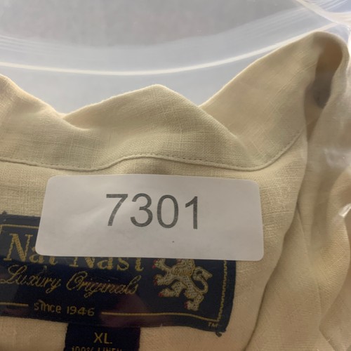 Nat Nast Bowling Linen Shirt Mens Extra Large Beige Embroidery Sunday Morning - Picture 10 of 10