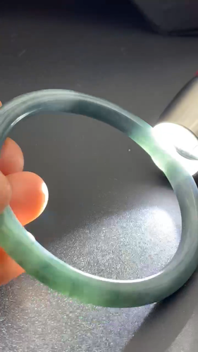 Video Certified Green Natural JADE JADEITE Circle Bangle Bracelet 55 mm 399002 - Video 1 of 1