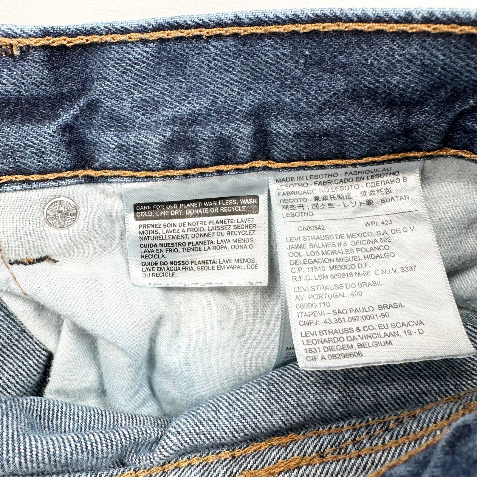 Levis 505 Jeans Mens 34 x 34 Blue Denim Western Workwear Utility Adult Outdoor - Picture 11 of 12