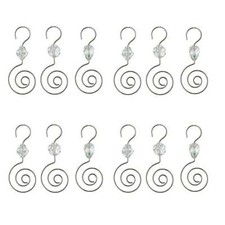 36 Pc Ornament Hooks Hangers Christmas Decorative Hanging Stainless Wire with...