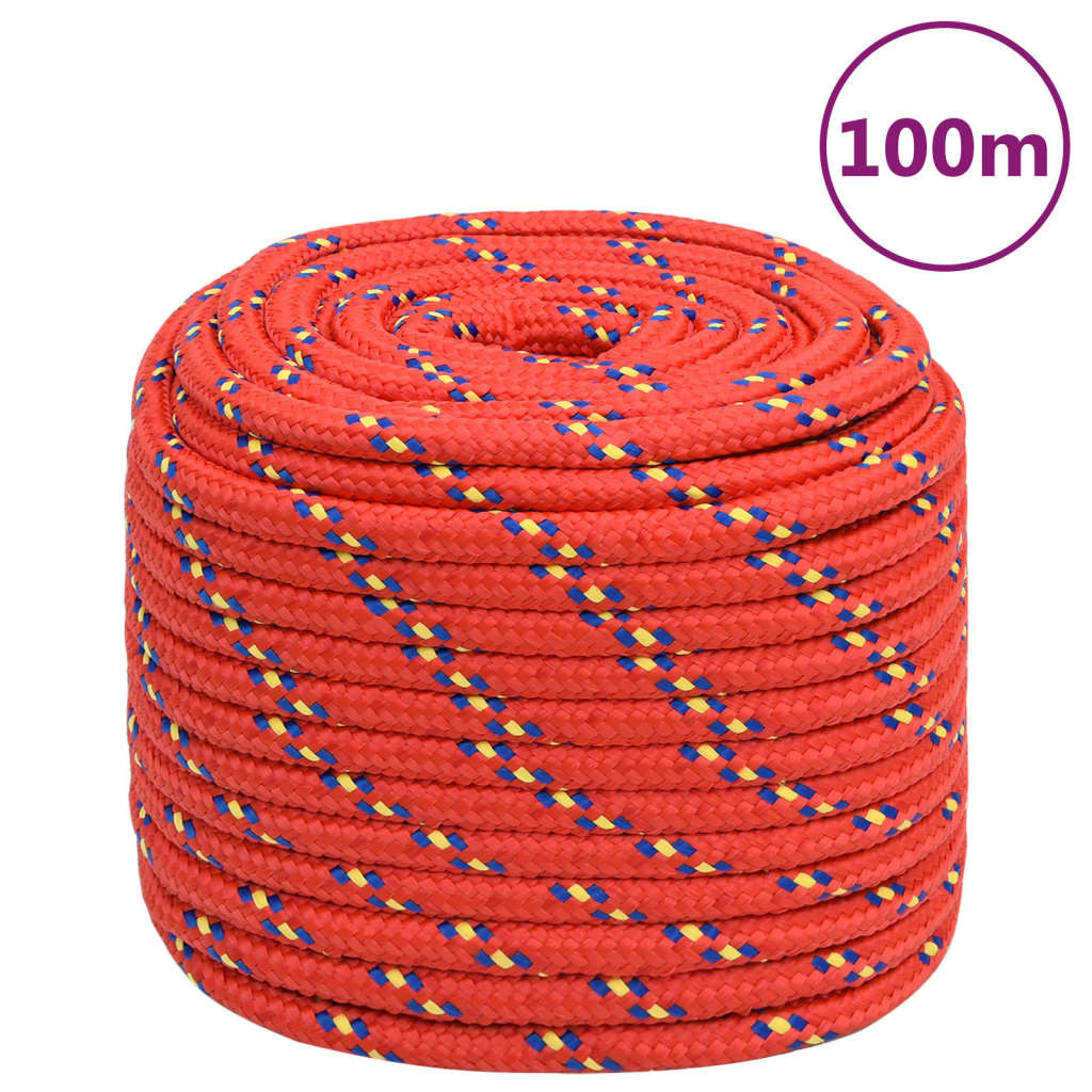 Corda Nautica 18mm 100m Rossa vidaXL | Cima Polipropilene Ormeggio