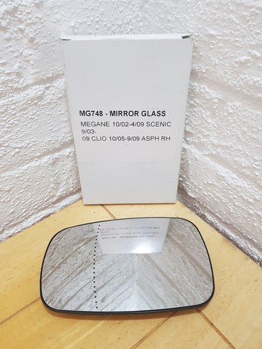 Trupart MG748 Right Mirror Glass Non Heated Aspherical fits Clio Scenic Megane