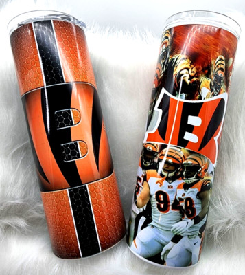 Cincinnati Bengals NFL Logo Team Multicolor 20oz Insulated Tumblers Set Of 2 New
