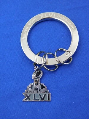 RARE SUPER BOWL XLVI INDIANAPOLIS HINGED KEY RING ~ GIANTS vs PATRIOTS - Image 1 of 4