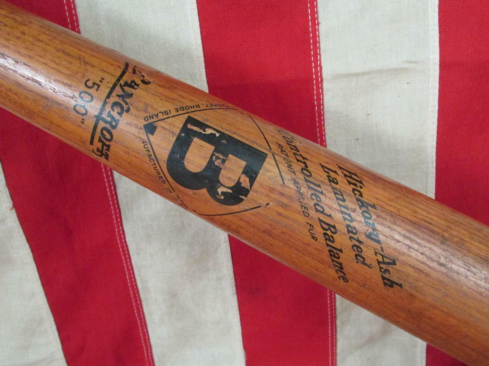Vintage 1950s Bancroft 500 Wood Baseball Bat Hickory Ash Ted Williams