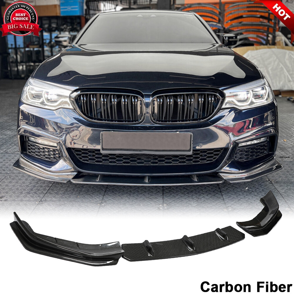 For BMW G30 G38 540i M Sport 17-20 Real Carbon Front Bumper Lip Spoiler Splitter