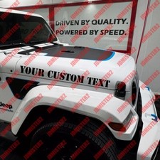 Custom Text Hood Decals Stickers Fits Jeep Jk Jl Jt Tj Wrangler Rubicon Custom Text Hood Decals Stickers Fits Jeep Jk Jl Jt Tj Wrangler Rubicon