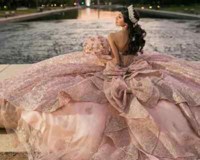 Rose Gold Quinceanera Dresses Sweetheart Sparkly Beaded Bow Ball Gown Sweet 16 | eBay Rose Gold Quinceanera Dresses Sweetheart Sparkly Beaded Bow Ball Gown Sweet 16 | eBay