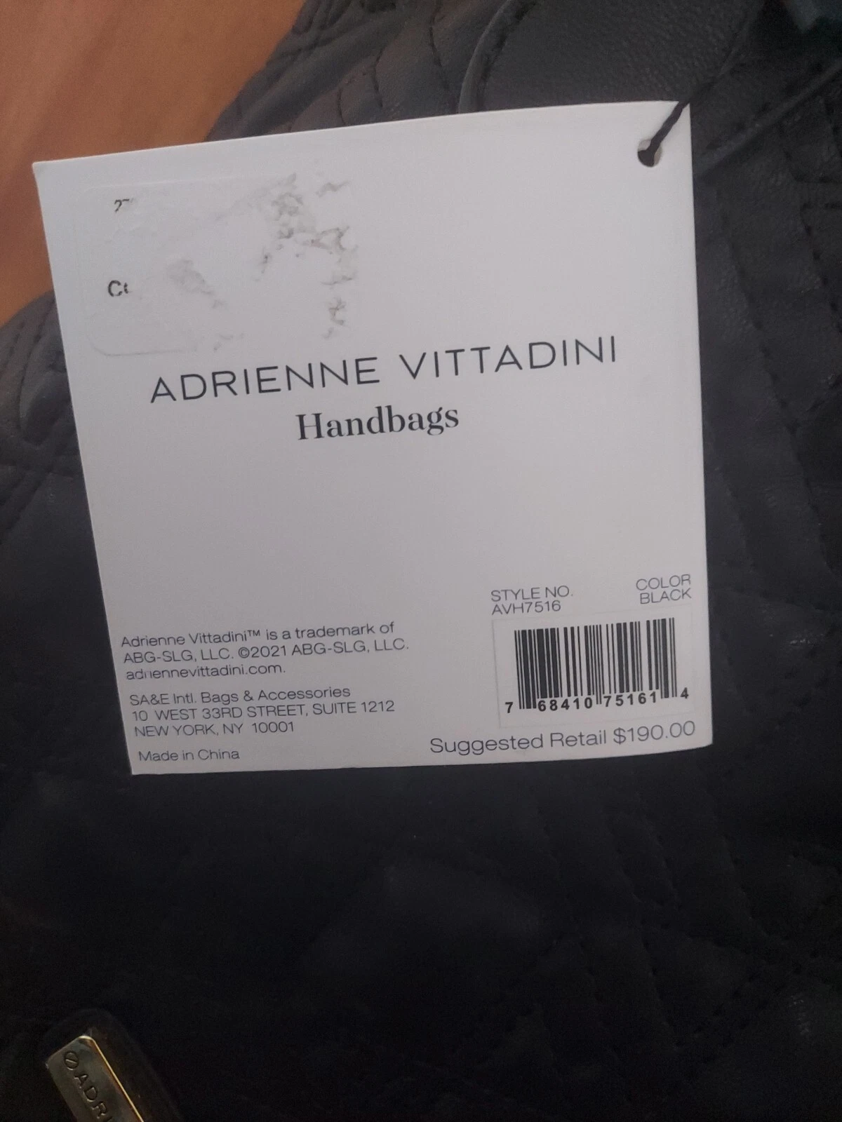 VETEMENTS Borsa a tracolla Adrienne Vittadini in pelle nera nuova con etichette