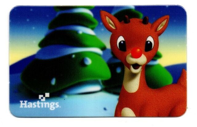 Hastings Baby Reindeer Christmas Tree Gift Card No $ Value Collectible