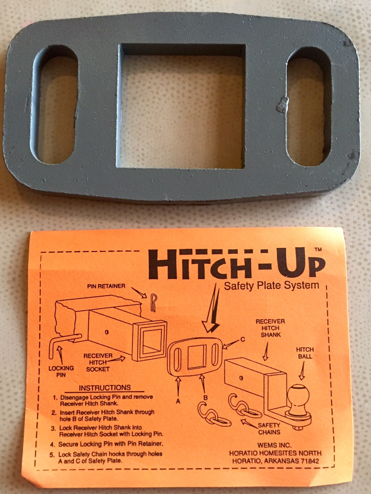 HITCH UP Receiver Hitch Safety Chain Plate For 2” Receiver Hitch eBay