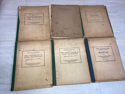 1930s Technology Manuals Dairy Farming Abstract of Material Conferences