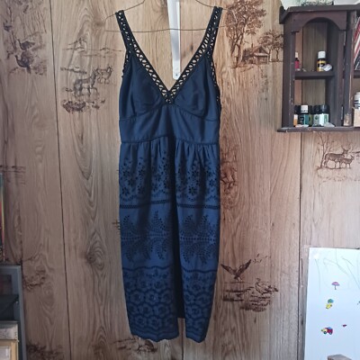 Anthropologie Cynthia Steffe Eyelet Embroidered Semi Formal Dress Size 4