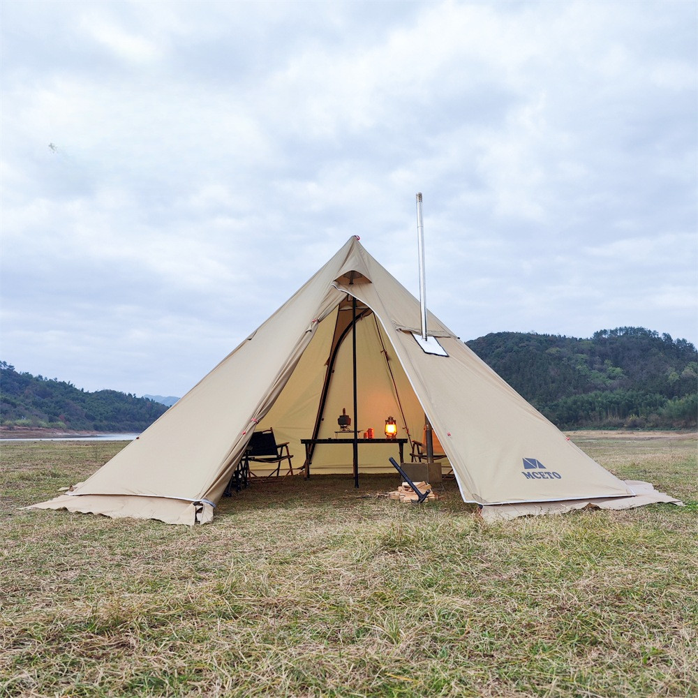 6~8Persons Lightweight Tipi Hot Tents with Stove Jack Standing Room Teepee  Tent – Directorate of Students' Affairs