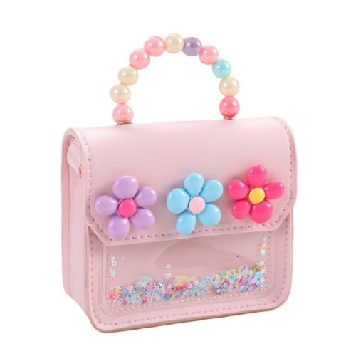 PU Leather Kids Shoulder Bag Cute Flowers Crossbody Bags Creative Handbags - Picture 11 of 19