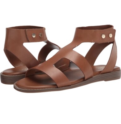 Franco Sarto Women's Genevia Sandals Flat Brown Size