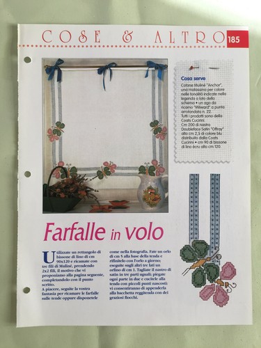 Schema Kreuzstich Stickerei Schmetterlinge im Flug Vorhang Vorhänge Schmetterling