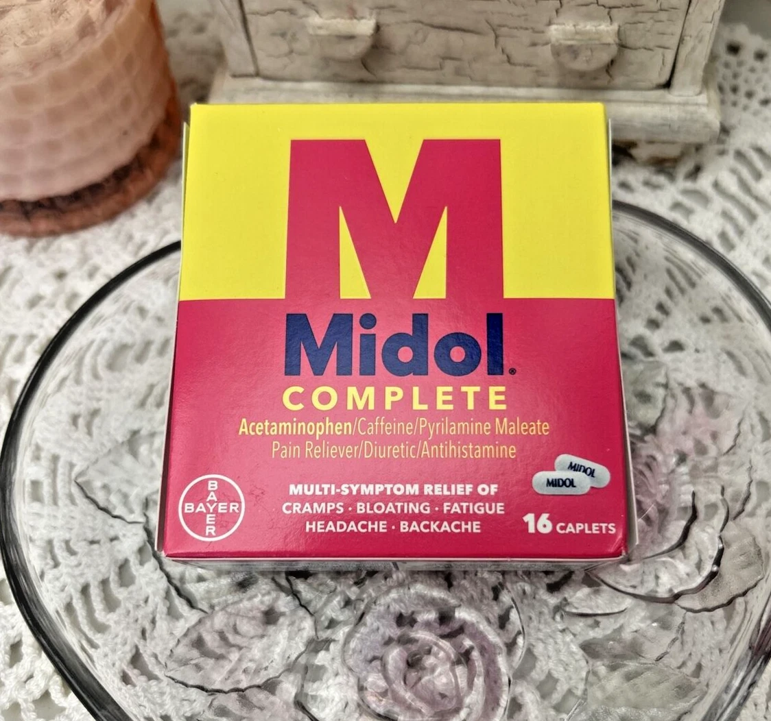 Midol Complete Menstrual Pain Relief Acetaminophen Caplets, 24 CT