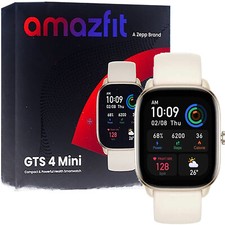 Amazfit GTS 4 Mini Bluetooth Moonlight White Smartwatch NEW
