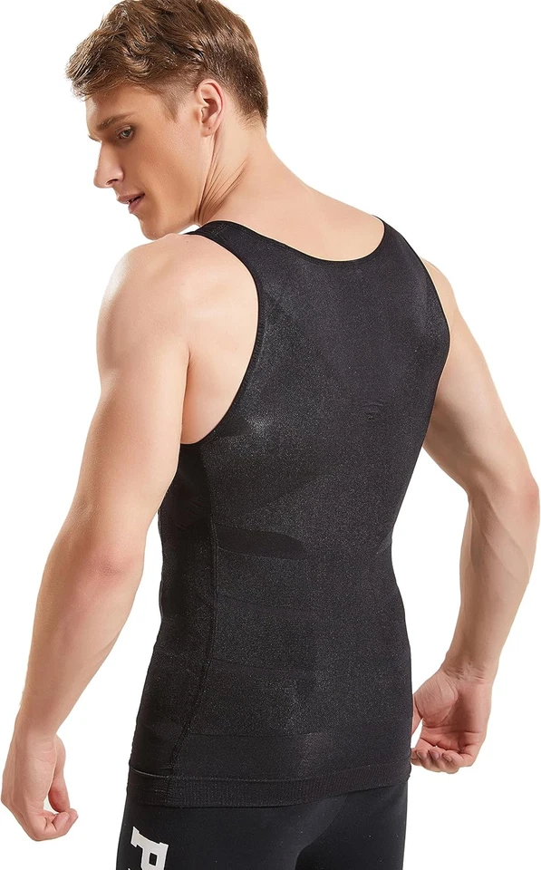 Canotta Contenitiva Uomo Canottiera Compressione Modellante Maglietta Intimo Mag - Immagine 4 di 4