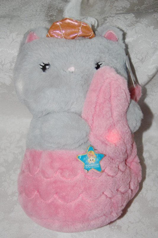 FAO Schwartz 2021 Glow Brights Meowmaid Mermaid Cat Lights Up with a Squeeze