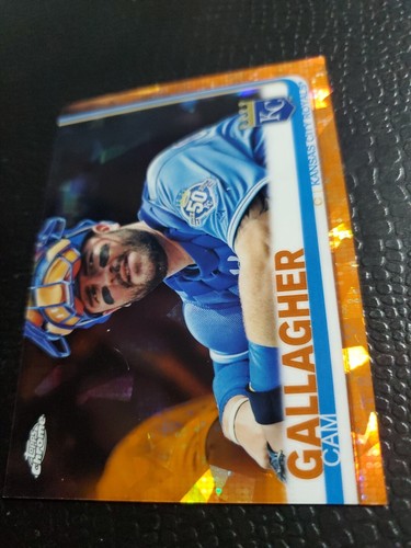 2019 Topps Chrome 666 Cam Gallagher /25 Orange Ice Royals - Picture 2 of 4
