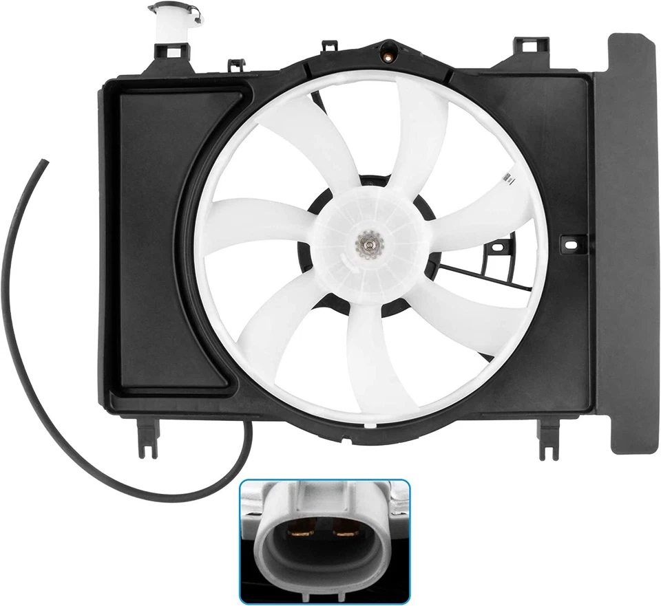 1X ventilador de refrigeração condensador radiador para 2007 2008 2009 2010 2011-2014 Toyota Yaris - Imagem 2 de 4