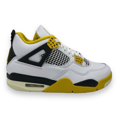 Nike Air Jordan 4 Retro Vivid Sulfur Gelb Weiß Schwarz 38 38.5 39 Wmns AQ9129-10