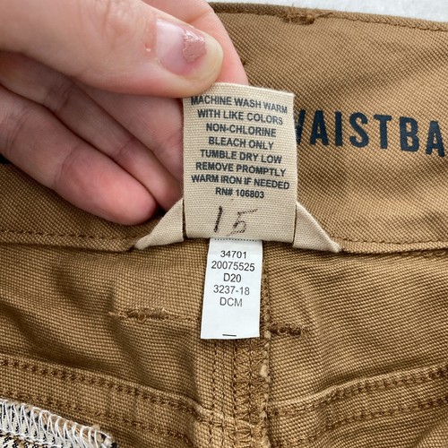 Duluth Flex Fire Hose Canvas Pants Women's 8x33 Brown Stretch Curvesetter Waist - Picture 5 of 13
