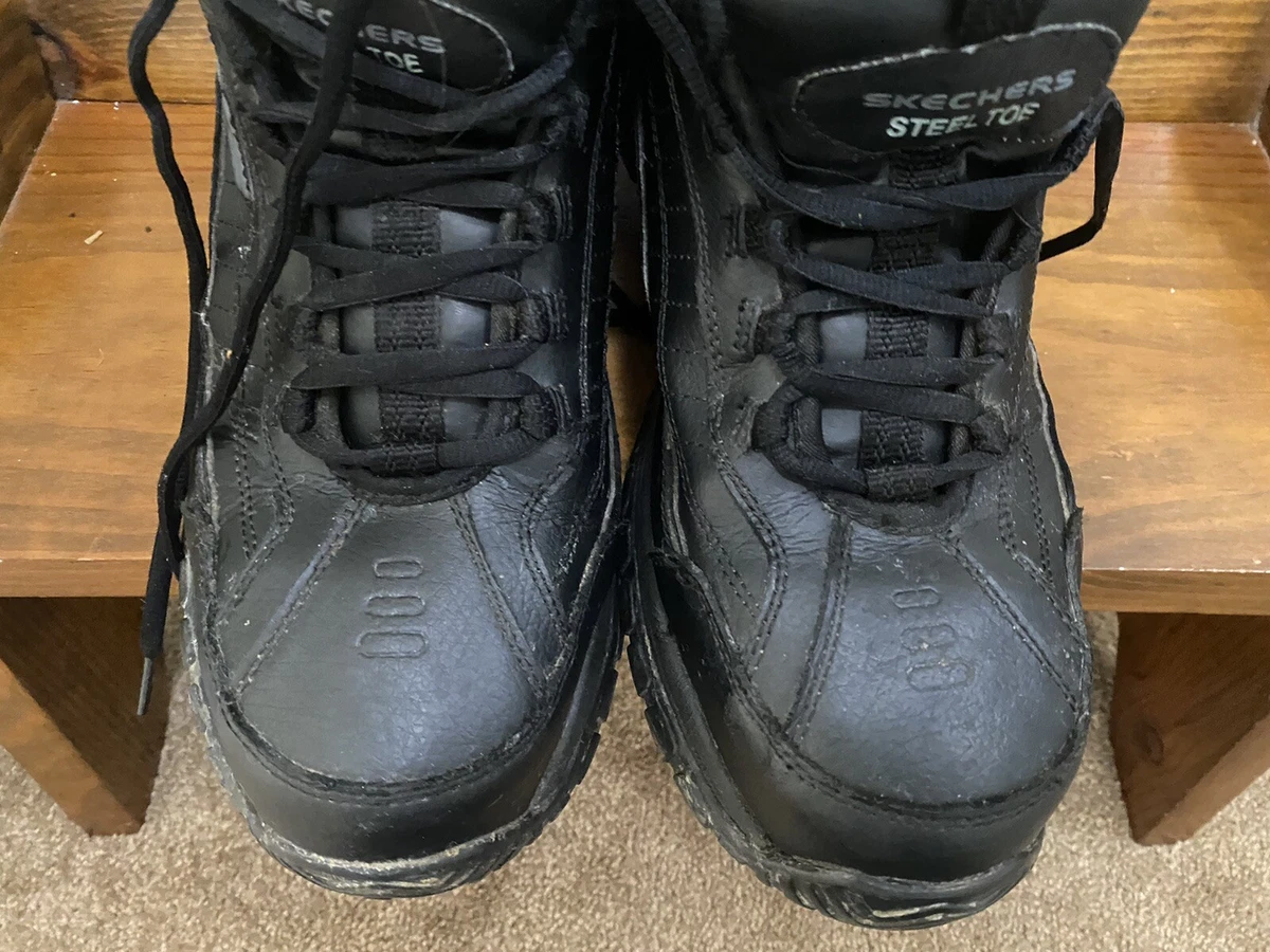 Skechers mens work cheap shoes steel toe boot