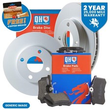 QH Front Brake Discs & Pads Citroen Berlingo First Diesel Van 1.6 HDI 2005-2011