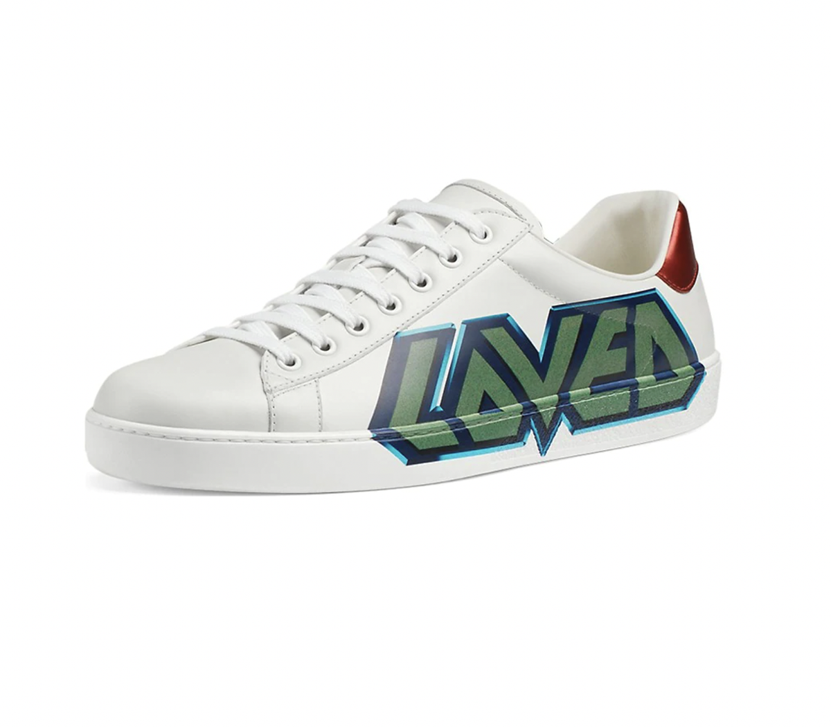 Gucci Ace Loved White Leather Sneakers Z2918 Men's Size 9 G