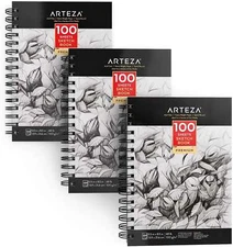 Arteza Sketchbook | 5.5 x 8.5 | 100 Sheets - Pack of 3