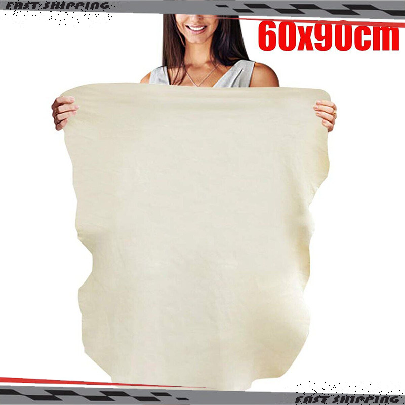 Gamuza Natural Cuero PU Coche Secado-Toalla Paño de Limpieza Absorbente Shammy