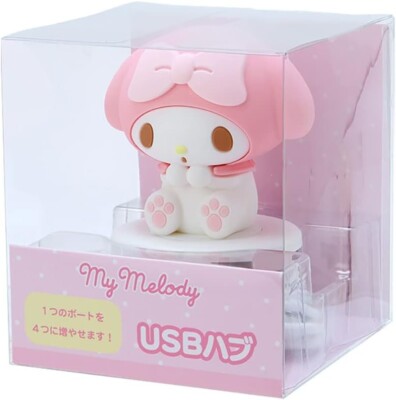 Sanrio Character USB Hub 4 Ports 110cm Cable My Melody USB2.0/1.1