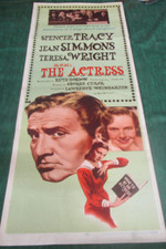 THE ACTRESS Spencer Tracy Jean Simmons Teresa Wright 14"x 36"POSTER 1953 great