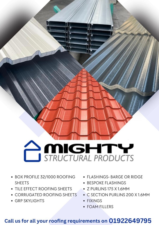 BOX PROFILE, ROOFING/CLADDING LINER SHEETS, 800MM COVER. Cheap roofing