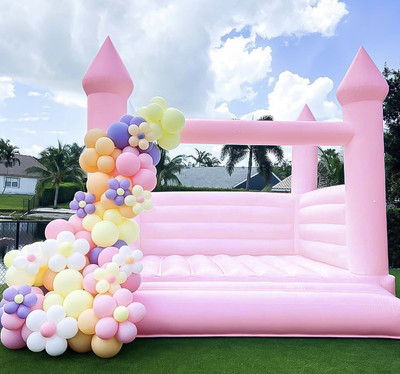 13.5ft Pink Inflatable PVC Bouncy Castle Bounce House Jumper Wedding Party Event