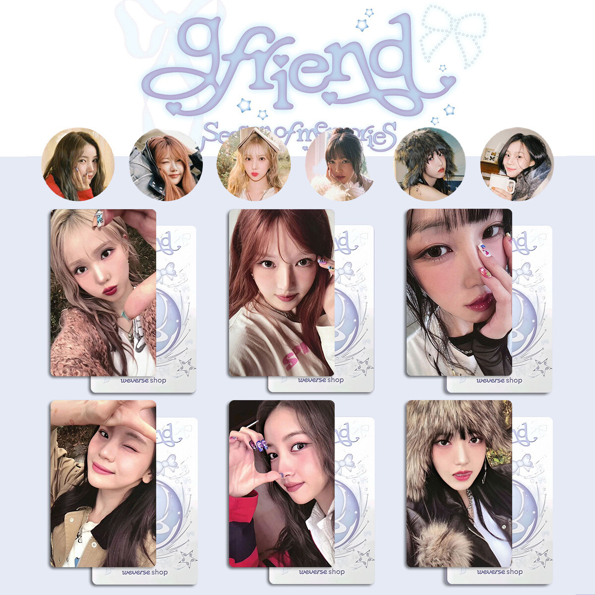 6pcs/set GFRIEND 10th Anniversary Season of Memories Self Made