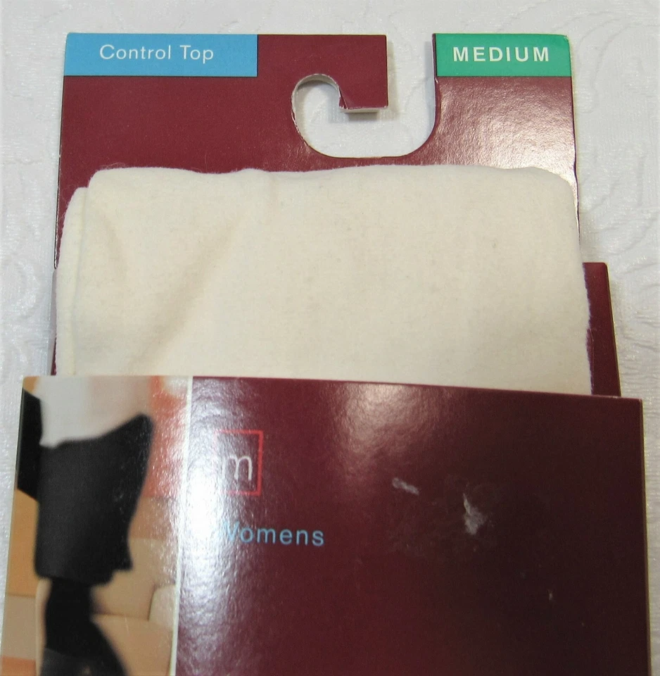 Medias Merona Control Top Opacas Medianas Microfibra Blancas Nuevas  Foto 2 de 4