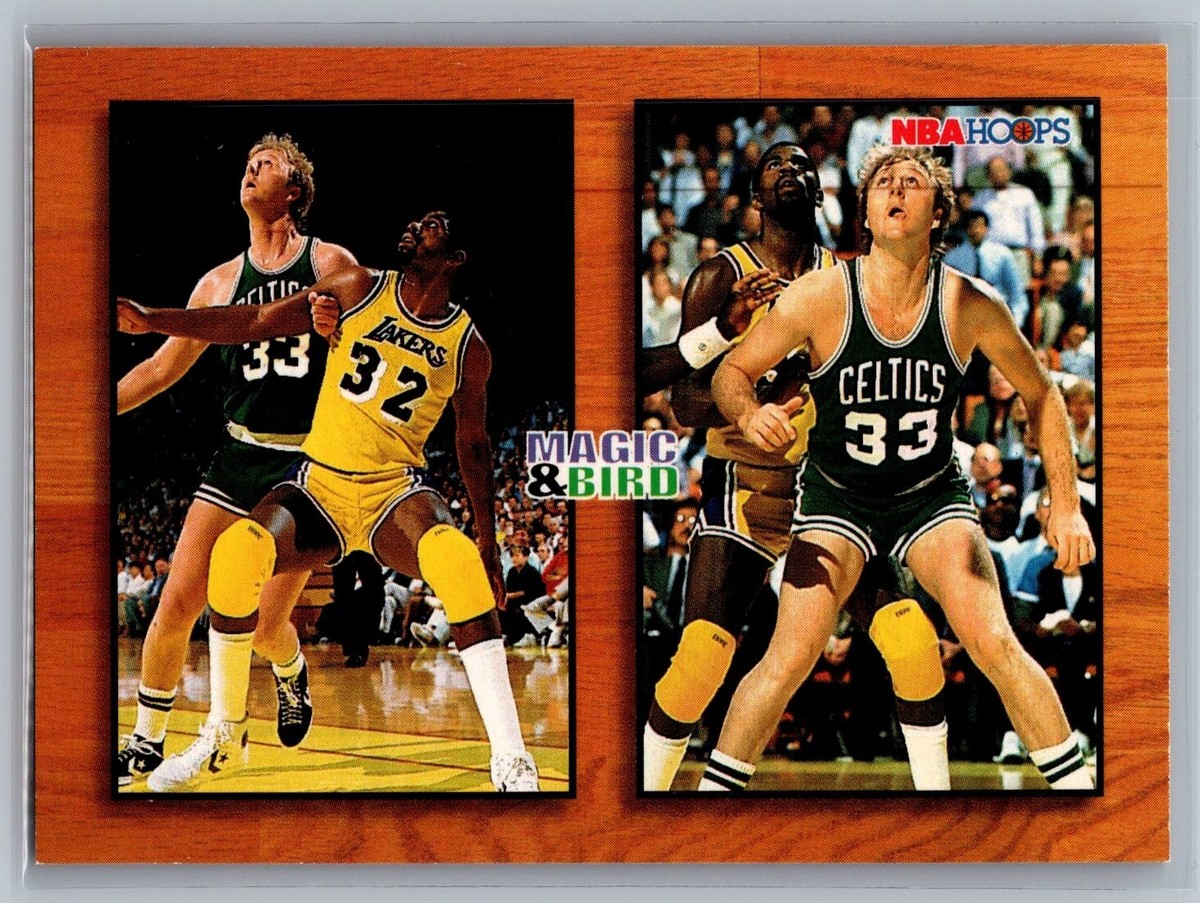 1993-94 NBA Hoops #MB1 Magic Johnson, Larry Bird HOF NM-MT